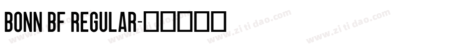 Bonn BF Regular字体转换